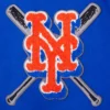 New york mets womens mashup wool leather varsity jacket bluewhite 4 1