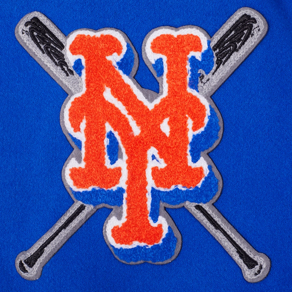New york mets womens mashup wool leather varsity jacket bluewhite 4 1