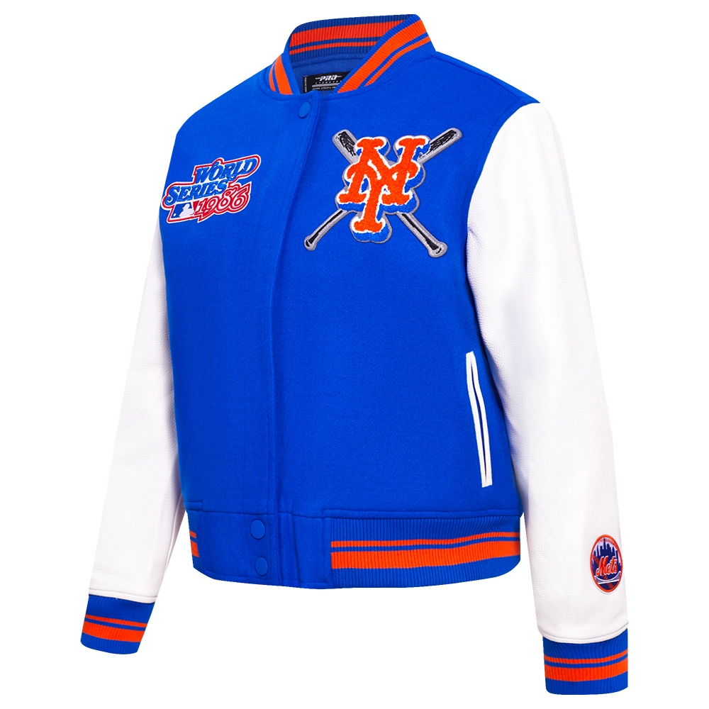 New york mets womens mashup wool leather varsity jacket bluewhite 7 1