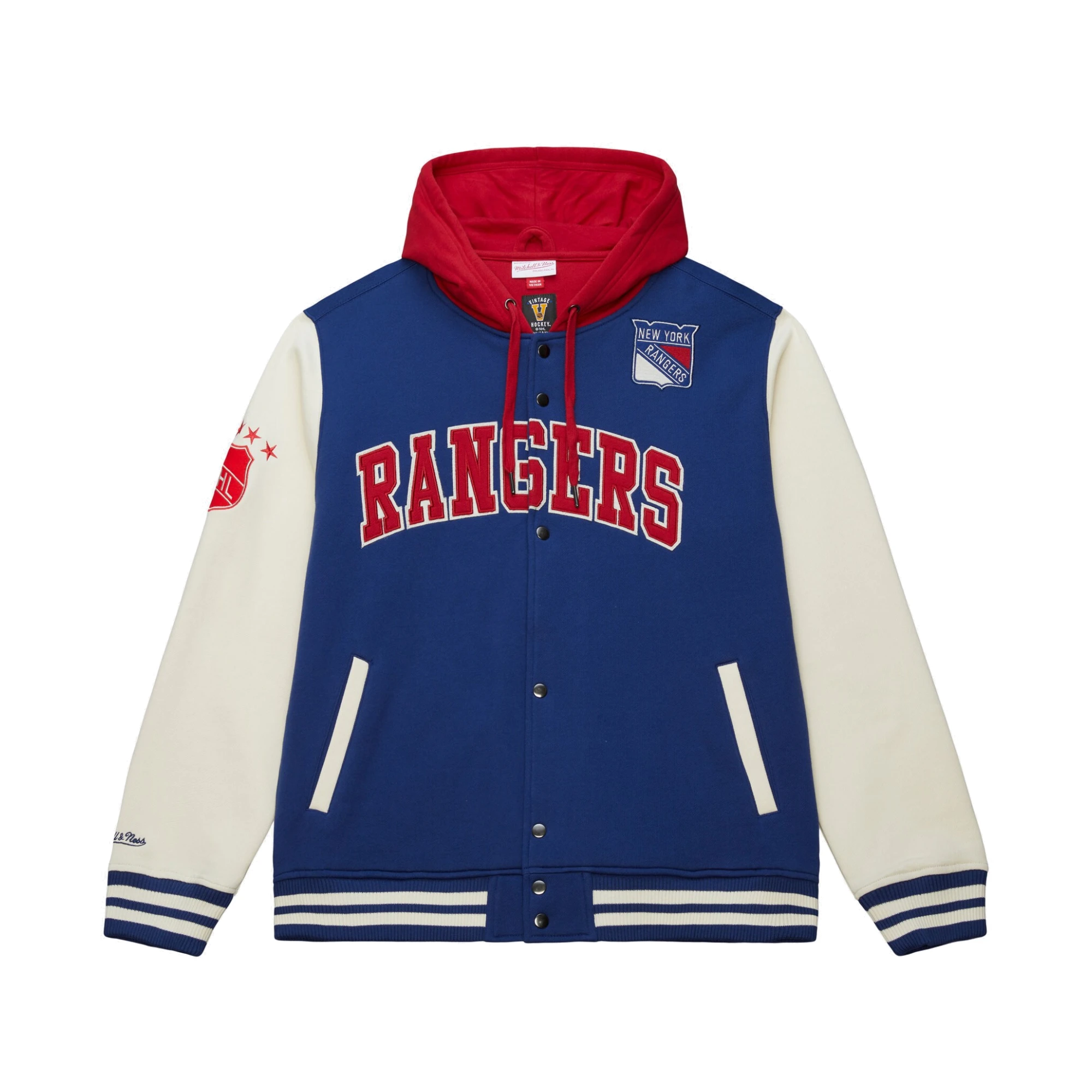 New york rangers blue rinkside hooded jacket