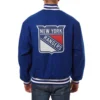New york rangers one color wool varsity jacket blue 1 1