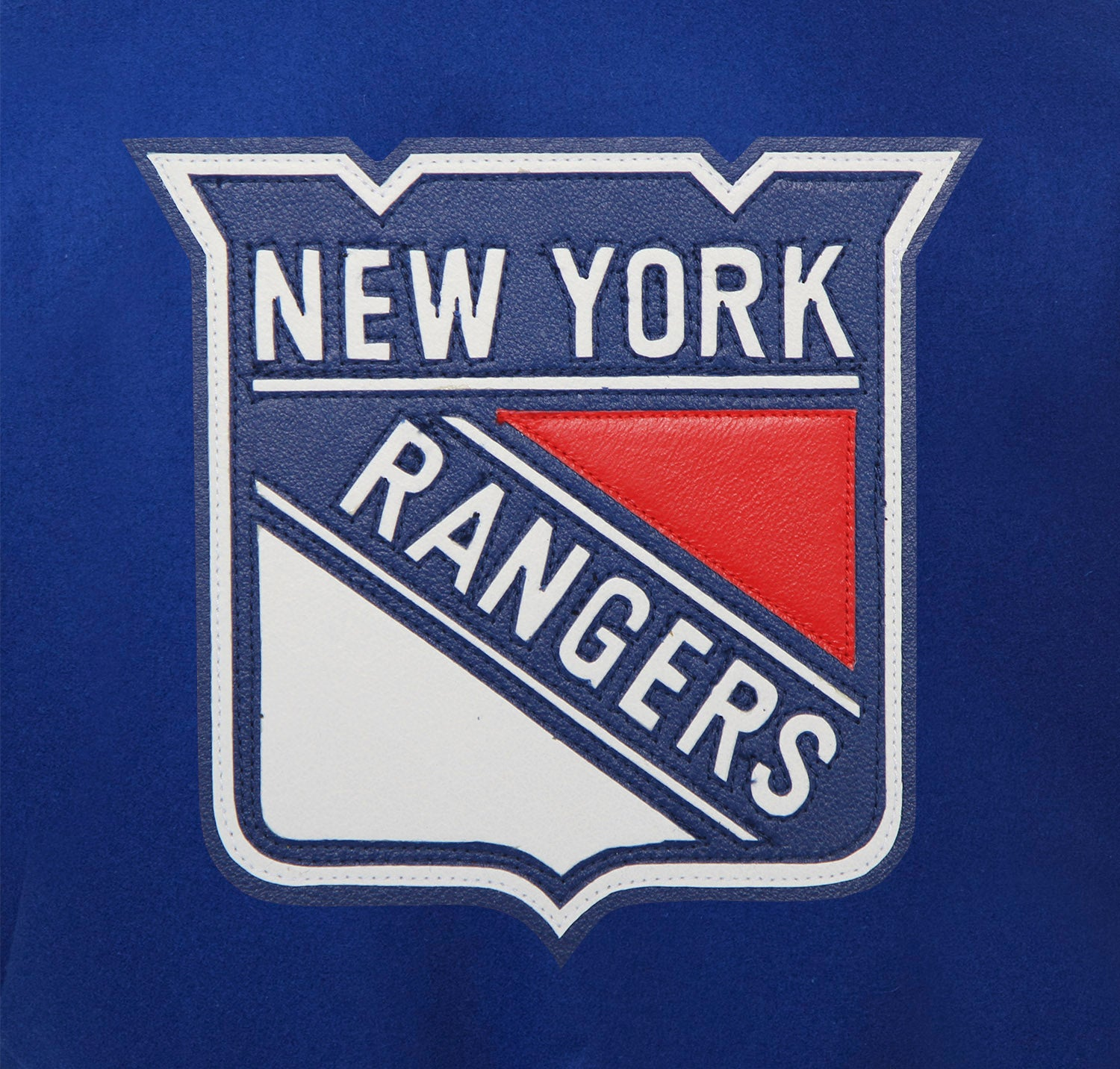New york rangers one color wool varsity jacket blue 2