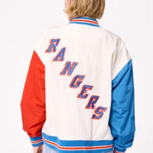 New york rangers rangers wordmark bomber jacket
