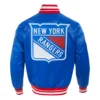New york rangers script tail satin varsity jacket blue 4