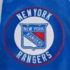 New york rangers script tail satin varsity jacket blue 6