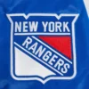New york rangers script tail satin varsity jacket blue 7