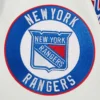 New york rangers script tail wool leather varsity jacket red white 7