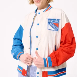 New york rangers terez rangers wordmark bomber jacket