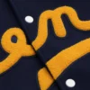 New york rens 100th wool leather varsity jacket
