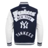 New york yankees best of mens wool and leather jacket