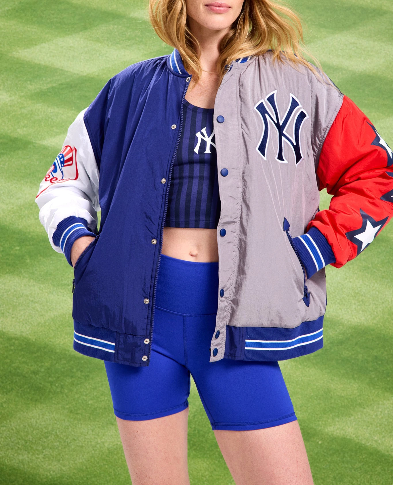 New york yankees bomber jacket in team colors