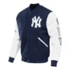 New york yankees classic logo wool leather varsity jacket 2