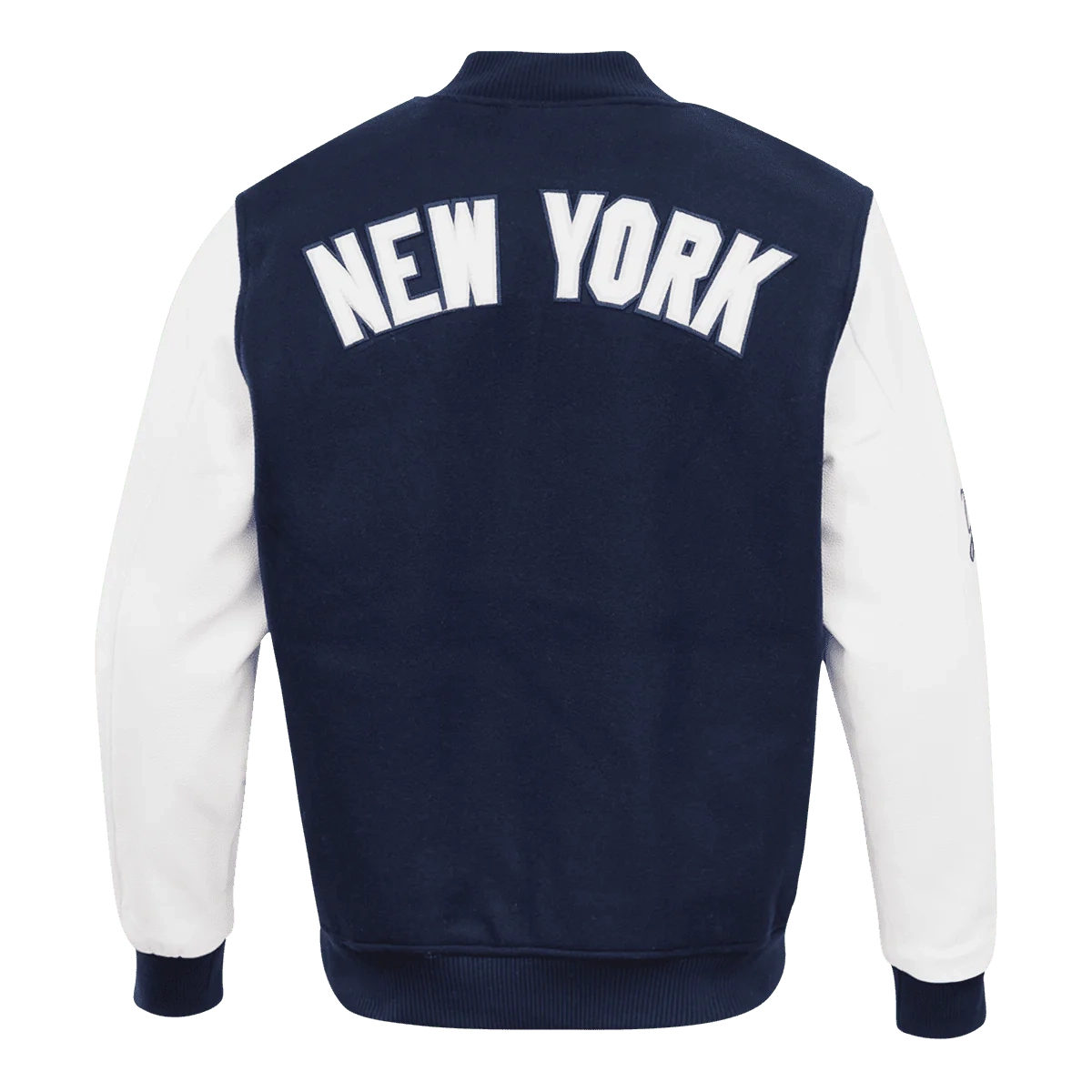 New york yankees classic logo wool leather varsity jacket 4