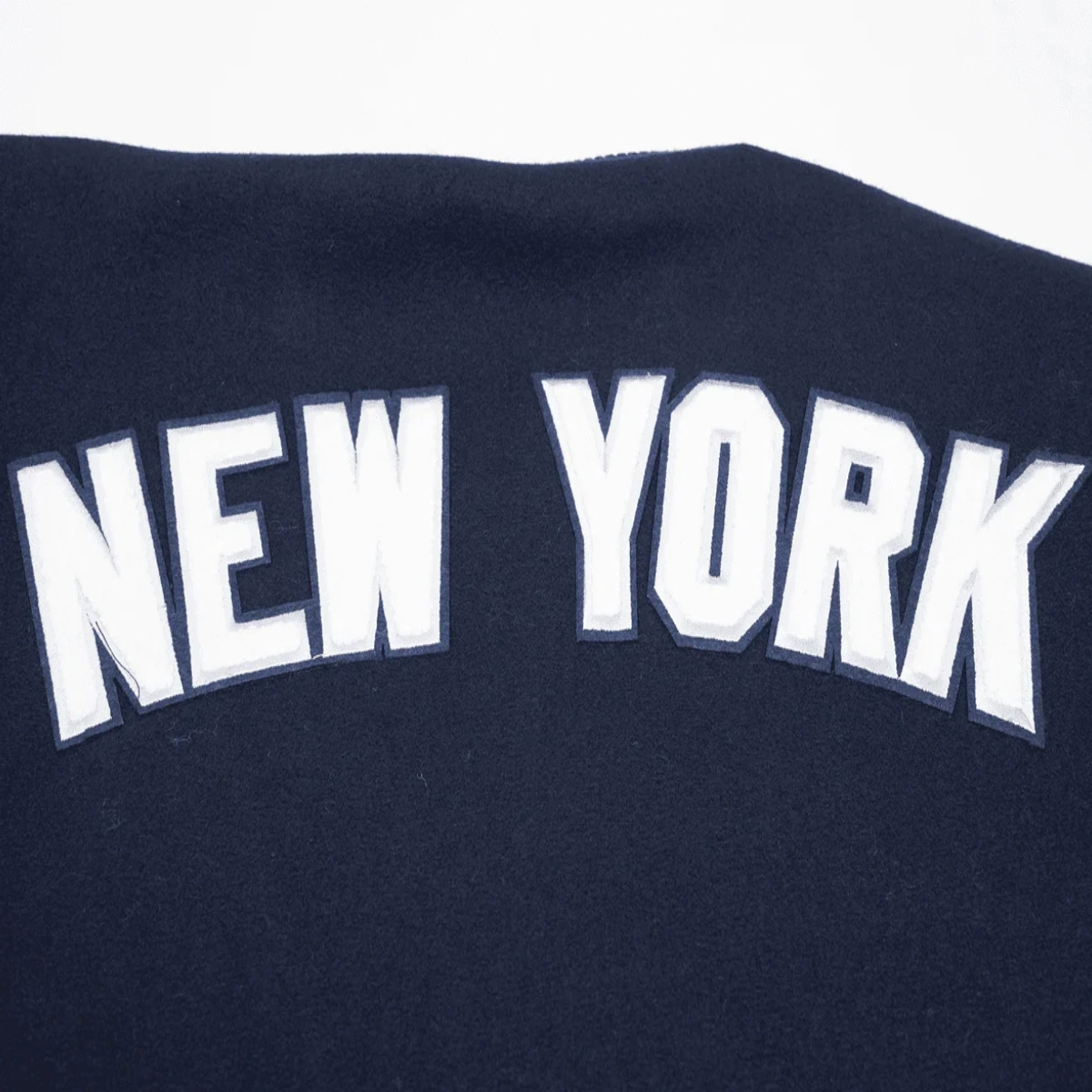 New york yankees classic logo wool leather varsity jacket 5