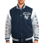 New York Yankees Franchise Navy/Gray Wool Jacket