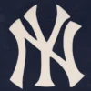 New york yankees full real leather varsity jacket navy 3