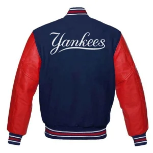 New york yankees letterman wool leather varsity jacket 1 1