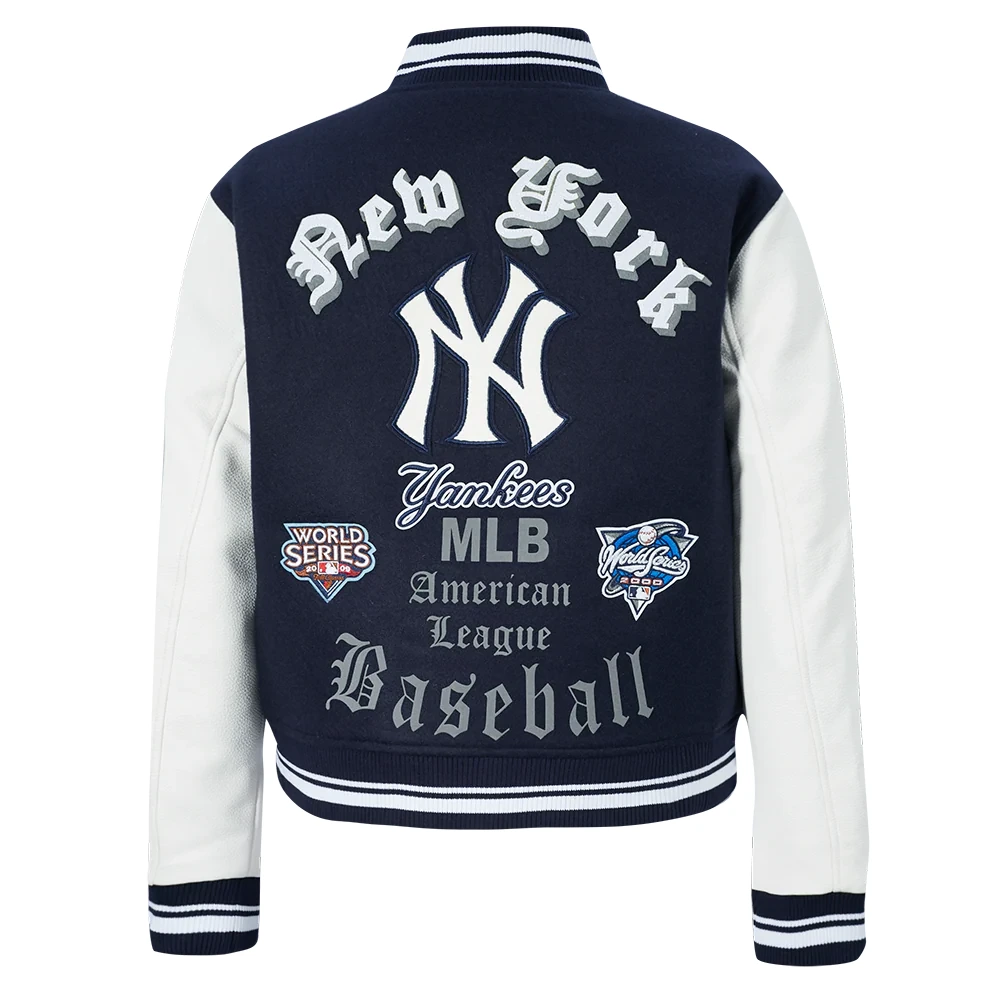 New york yankees old english womens rib wool jacket