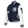 New york yankees old english womens varsity jacket