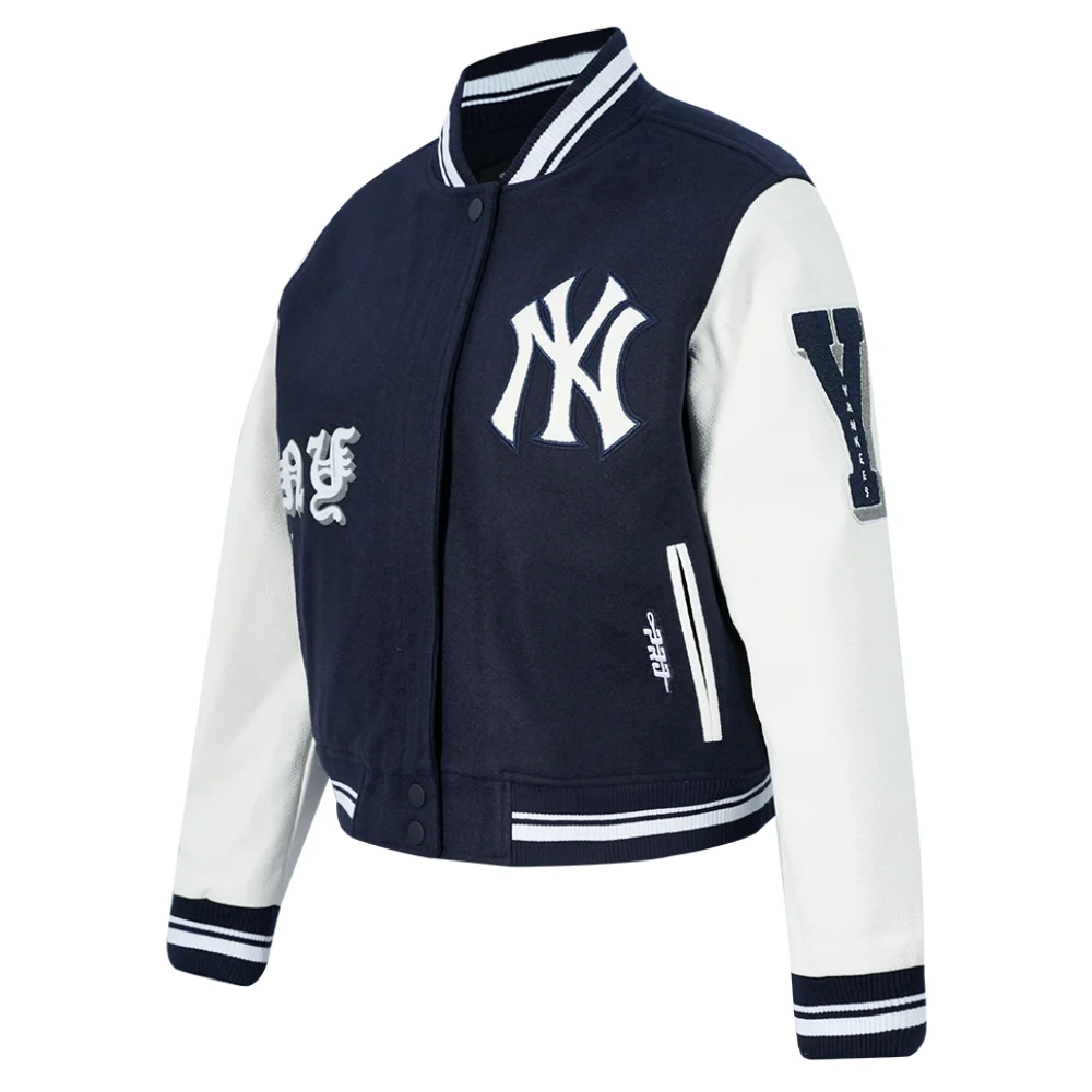 New york yankees old english womens varsity jacket