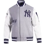 New York Yankees Old English Wool/Leather Jacket