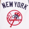 New york yankees old english wool leather varsity jacket greywhite 2 1