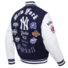 New york yankees old english wool leather varsity jacket navywhite 4 1