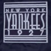 New york yankees retro classic womens full snap satin varsity jacket navy 2