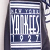 New york yankees retro classic womens wool leather varsity jacket cream black