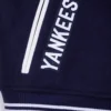 New york yankees retro classic womens wool leather varsity jacket navy white 2
