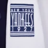 New york yankees retro classic womens wool leather varsity jacket navy white 4