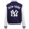 New york yankees retro classic womens wool leather varsity jacket navy white 7