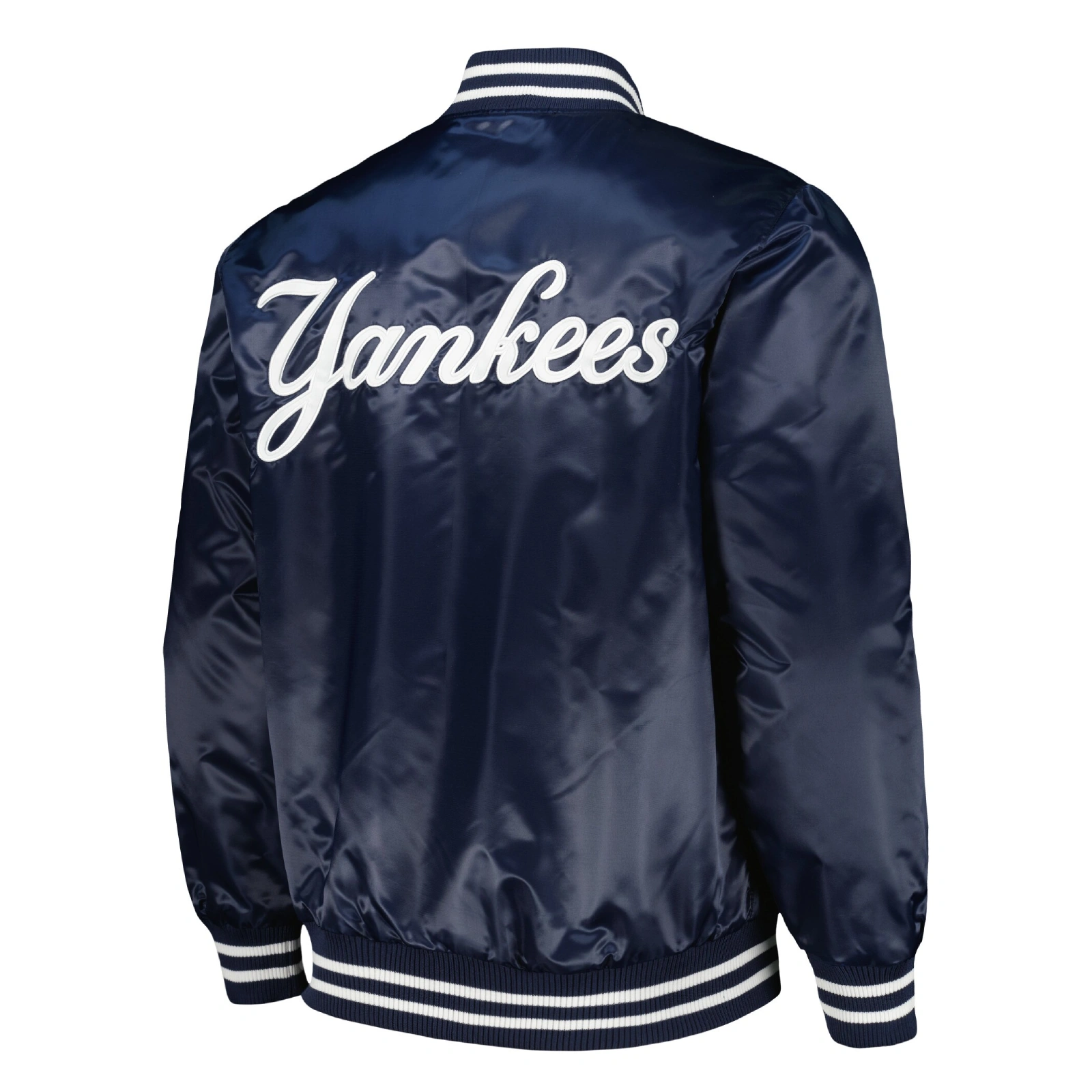 New york yankees starter patch satin varsity jacket navy 2