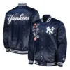 New york yankees starter patch satin varsity jacket navy 3