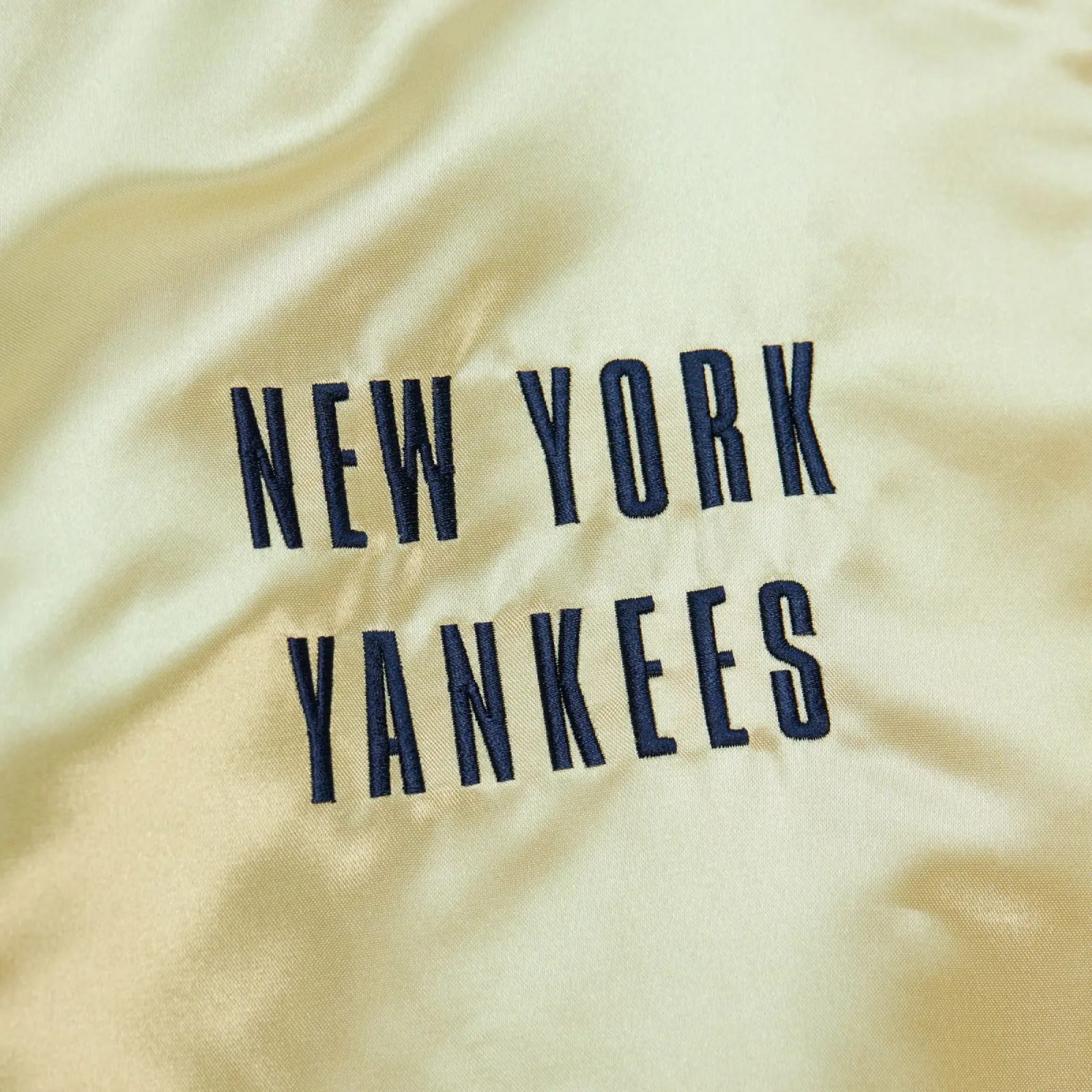 New york yankees team og 20 full zip satin varsity jacket gold 3