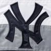 New york yankees the ambassador satin varsity jacket navy