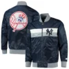 New york yankees the ambassador satin varsity jacket navy 3
