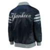New york yankees the captain ii satin varsity jacket navy 2