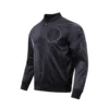New york yankees triple black full snap satin varsity jacket 1