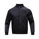 Boston Celtics Triple Black Satin Jacket