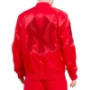 New york yankees triple red full snap satin varsity jacket 1 1