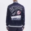 New york yankees turn it up m full snap varsity jacket