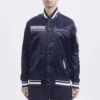 New york yankees turn it up m satin varsity jacket