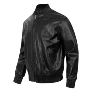 New york yankees washed vanguard mens leather varsity jacket