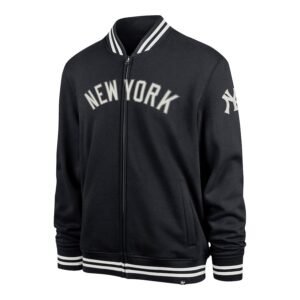 New york yankees wax pack full zip varsity jacket navy 1