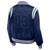 New york yankees womens full zip bomber varsity jacket navy 2 1