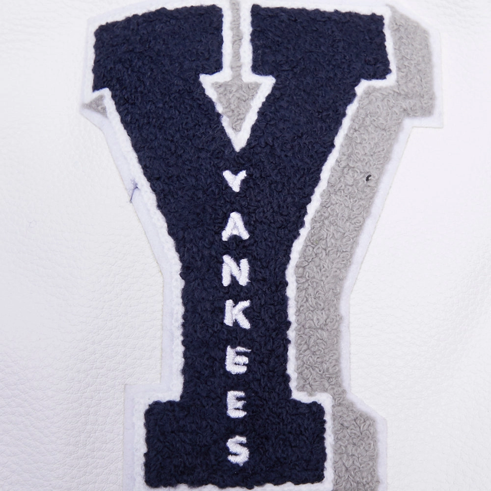 New york yankees womens mashup wool leather varsity jacket navywhite 3 1