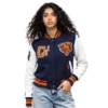 Nfl chicago bears best of womens cropped rib wool jacket