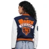 Nfl chicago bears best of womens rib wool varsity jacket
