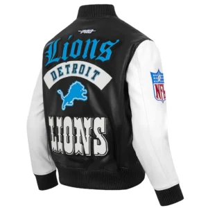 Nfl detroit lions best of mens leather jacket